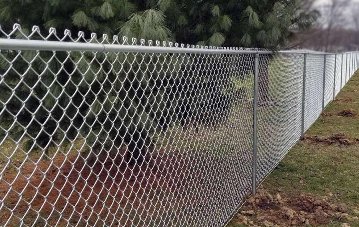 Durable chain-link fence installation for residential property